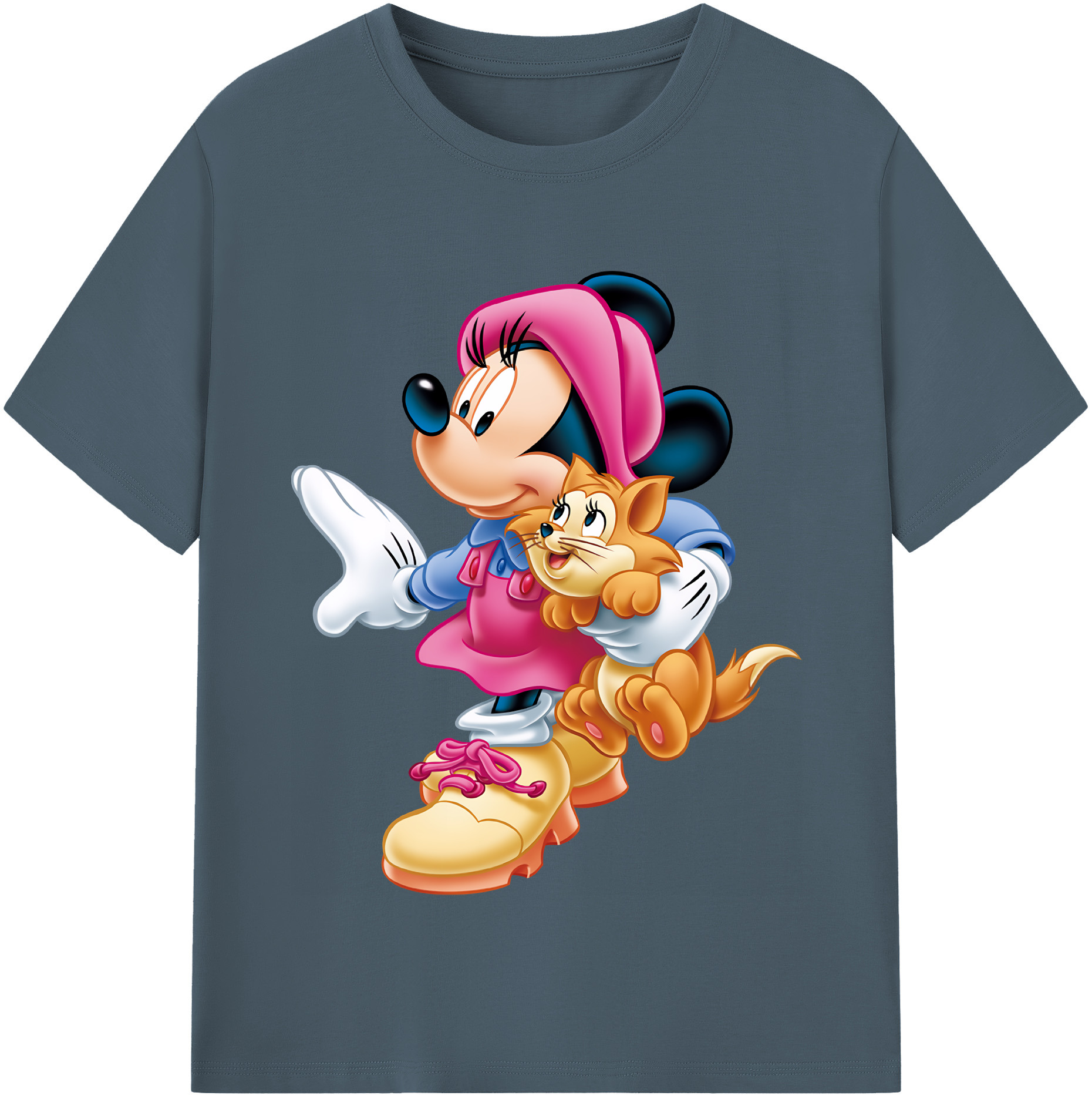 （画像用） ミッキーマウス Mickey Mouse 綿100％半袖Tシャツ（フロントプリント）